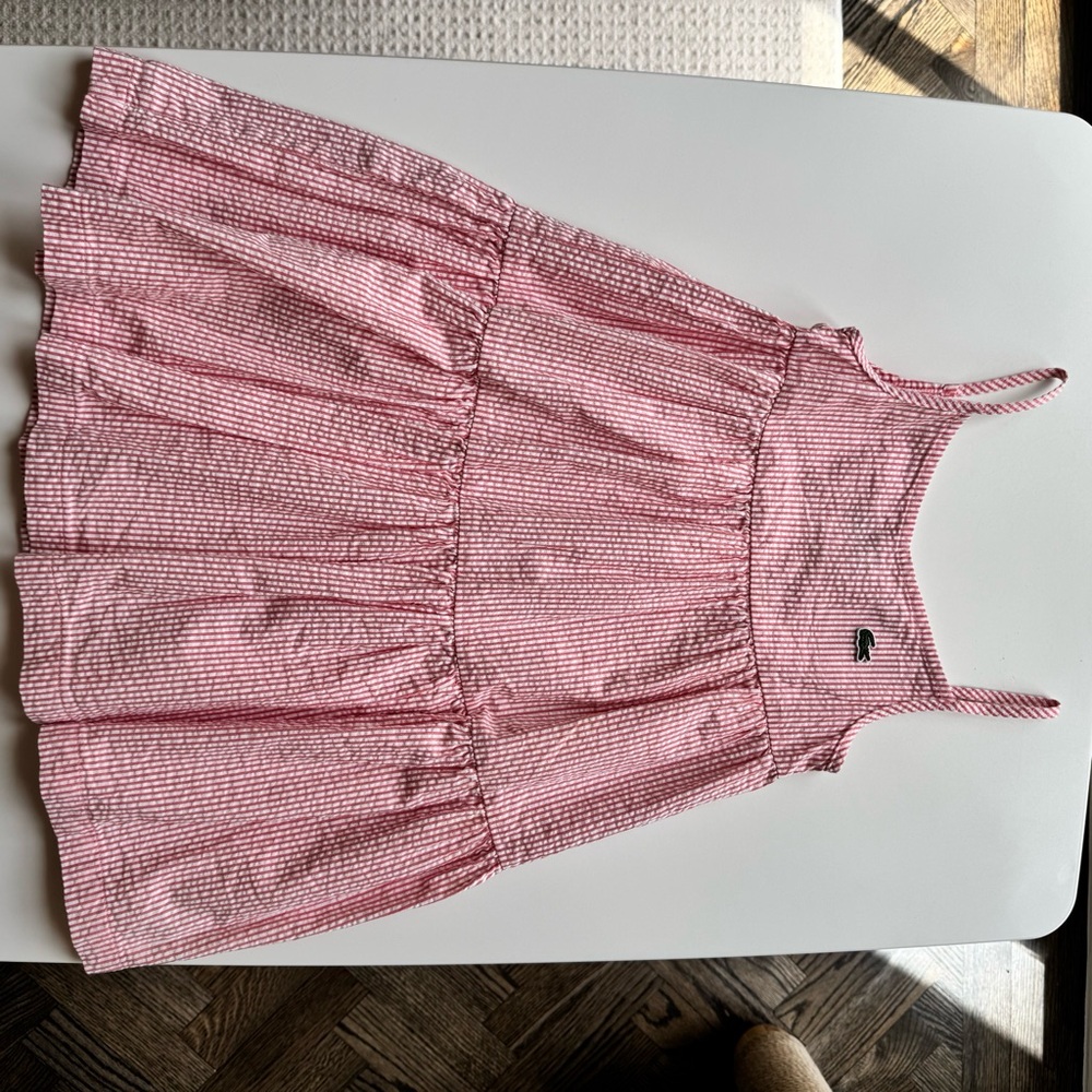 Pink Striped Sleeveless Dress